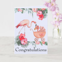 Neuborn Baby Girl Herzlichen Glückwunsch Pink Flam