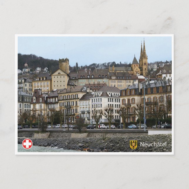 Neuchâtel - Schweiz Postkarte (Vorderseite)