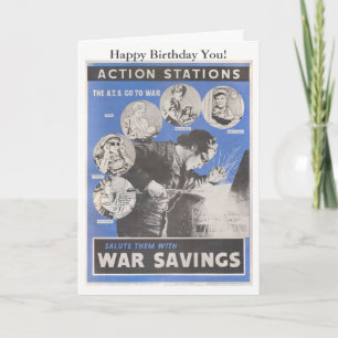 Neudruck des britischen Kriegsposters. Karte