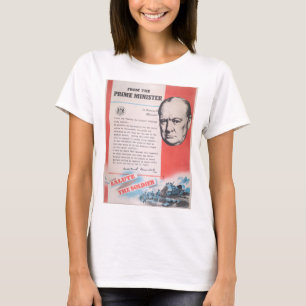 Neudruck des britischen Kriegsposters. T-Shirt