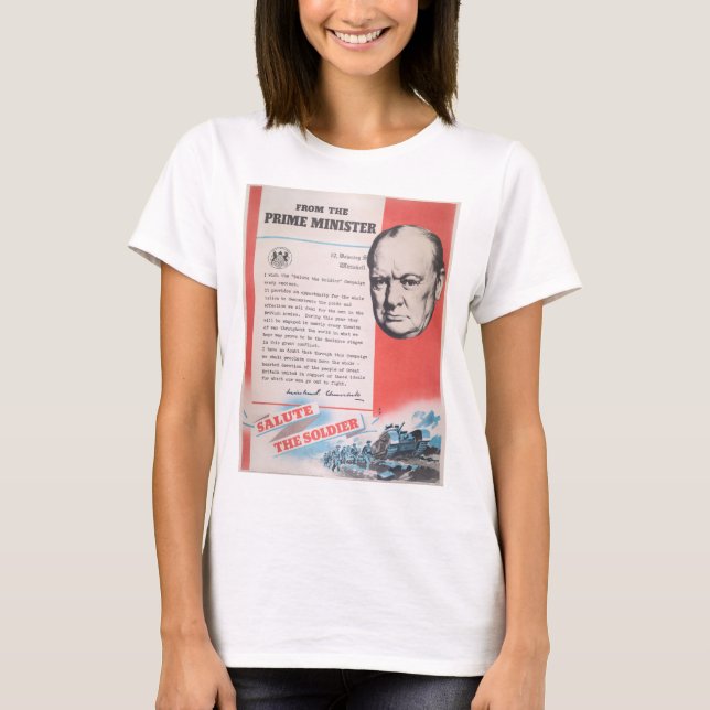 Neudruck des britischen Kriegsposters. T-Shirt (Vorderseite)