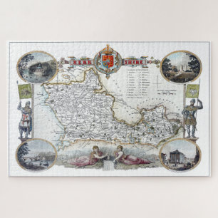 Neudruck eines Vintagen Berkshire, Vereinigtes Kön Puzzle