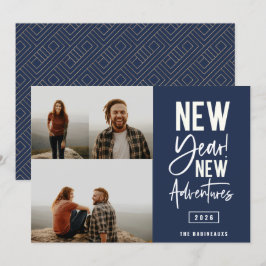 Neue Abenteuer Foto Weihnachtskarte Feiertagskarte