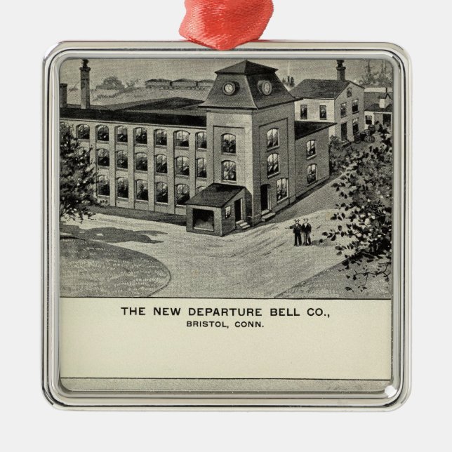Neue Abfahrt Bell Co, Tischbesteck Co Miller Bros Ornament Aus Metall (Vorne)
