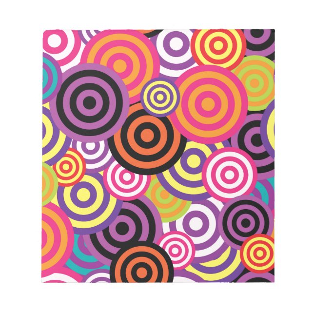 Neue Abstrakte Kunst des Kreises Notizblock (Vorderseite)