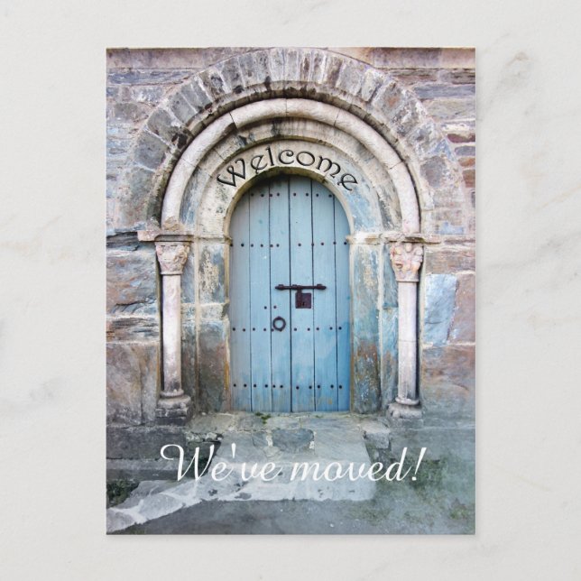 Neue Address-Zuhause oder Business-Postkarte Ankündigungspostkarte (Vorderseite)