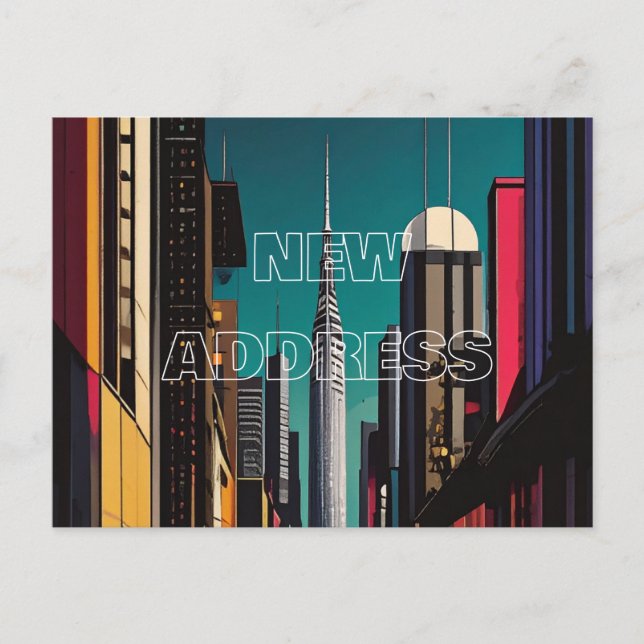 Neue Adress-Postkarte Postkarte (Vorderseite)