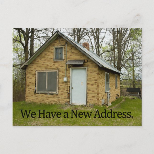 Neue Adressänderung Ankündigungspostkarte (Vorderseite)