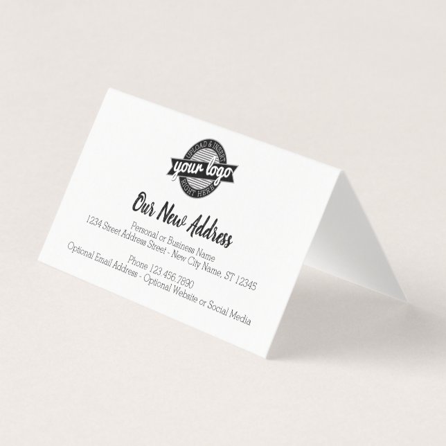 Neue Adressänderung mit dem Firmenlogo (Vorderseite)