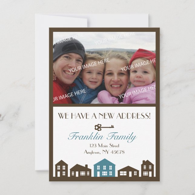 Neue Adressankündigungskarte Ankündigung (Vorderseite)