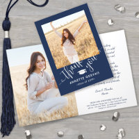 Neue Adresse & Abschluss Foto Navy Blue & White