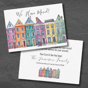 Neue Adresse Aquarell Umzugsankündigung Karte