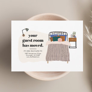 Neue Adresse Boho Guest Bedroom Deco Moving Ankündigung