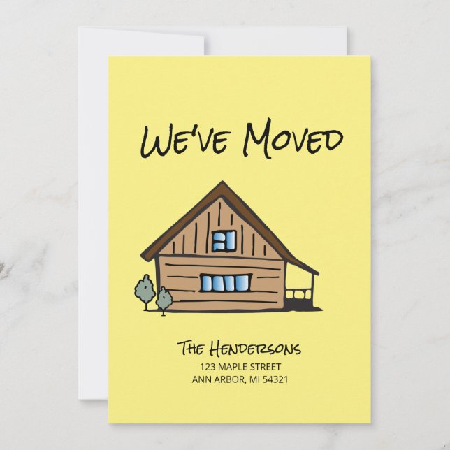 Neue Adresse, die wir übertragen bewegen Ankündigu Karte (Vorderseite)