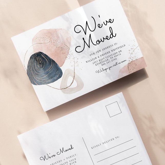 Neue Adresse, die wir übertragen bewegen Ankündigu Postkarte (Von Creator hochgeladen)