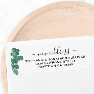 Neue Adresse Eukalyptus Greenery Rücksendeadresse