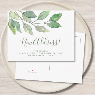 Neue Adresse Greenery Ankündigungspostkarte
