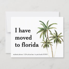 Neue Adresse in Florida Palm Trees übertragen Ankündigung