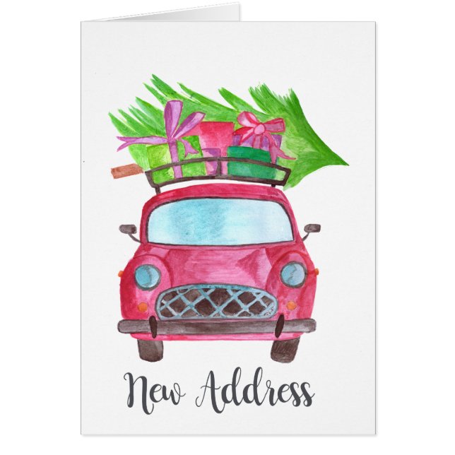 Neue Adresse Klassischer Weihnachtswagen (Vorne)