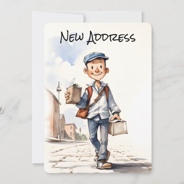 Neue Adresse Neue Zuhause-Moving-Ankündigung (Vorderseite)