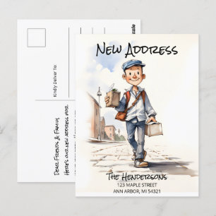 Neue Adresse Neue Zuhause-Moving-Ankündigung Postkarte