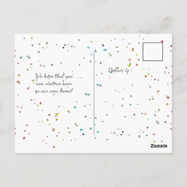 Neue Adresse Postkarte (Rückseite)