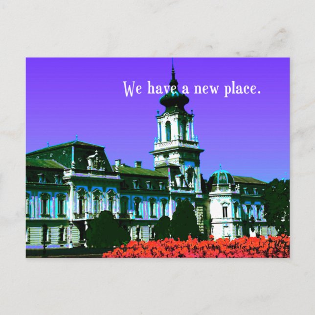 Neue Adresse Postkarte "Wir haben eine neue Adress (Vorderseite)