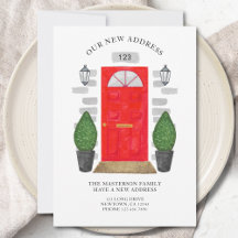 Neue Adresse Red Door Watercolor