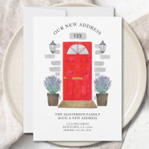Neue Adresse Red Door Watercolor Lavender