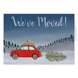 Neue Adresse Red Fiat 500 Weihnachtsbaum Wasserfar