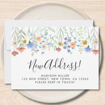Neue Adresse Wildblumen Umzug
