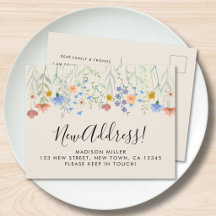 Neue Adresse Wildblumen Umzug