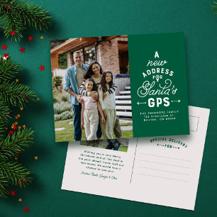 Neue Adresse zwei Foto grün Weihnachten