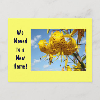 Neue Adressenpostkarten auf Neue Zuhause-Karten üb Ankündigungspostkarte