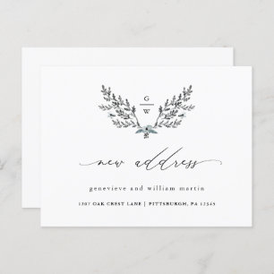 Neue Adresskalligrafie Änderung der Adresse Ankündigungspostkarte