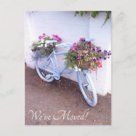 Neue Adresskarte - Blumenradfahrer Postkarte