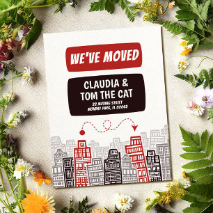 neue Adressübertragungs-Ankündigungskarte Postkarte