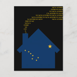 neue Alaska-Adresse Ankündigungspostkarte