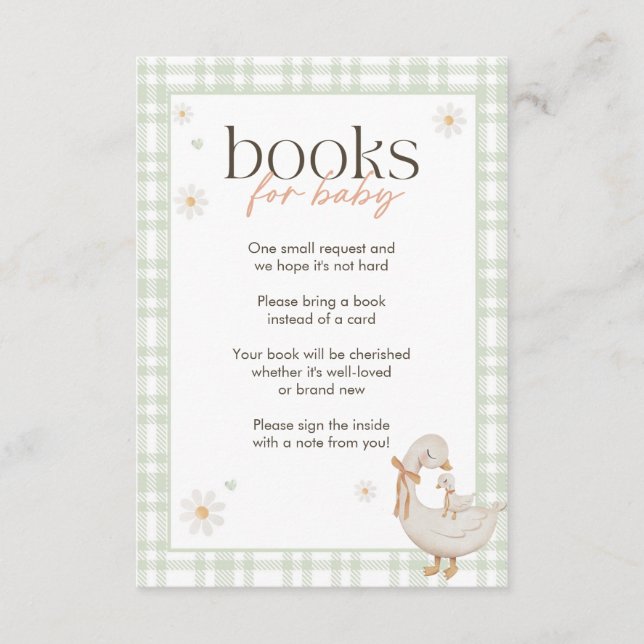 Neue Alberne Goose Books für die Kinderkarte Begleitkarte (Vorderseite)