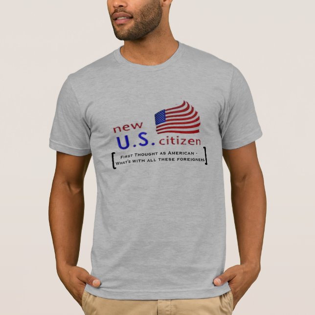 neue Amerikaner US-Bürgersternstreifen entwerfen T-Shirt (Vorderseite)