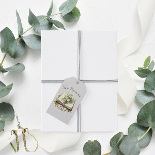 Neue Anfänge Blumenzwiebelhochzeit Geschenkanhänger