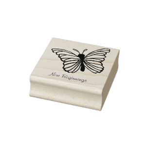 Neue Anfänge Butterfly Design Gummi Briefmarke Gummistempel