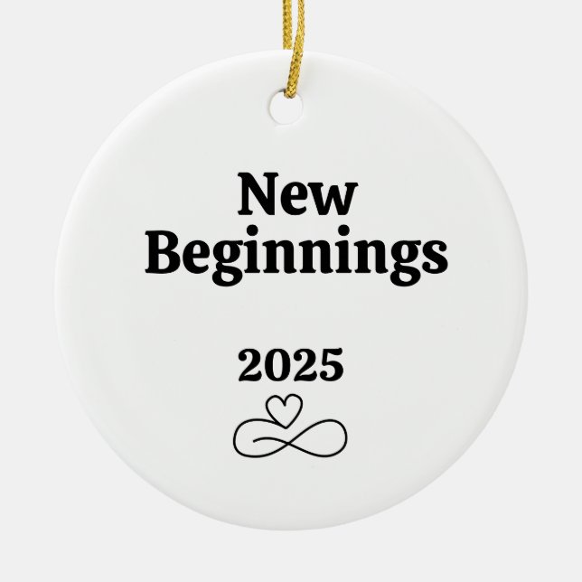 Neue Anfänge, Geschenke für ihren Urlaub Weihnacht Keramik Ornament (Vorne)