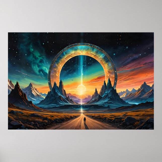 Neue Anfänge: Treten Sie durch ein Stargate Poster (Vorne)
