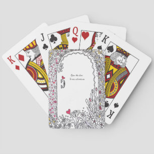 Neue Anfänge: Whimsical Floral Garden Tür Spielkarten