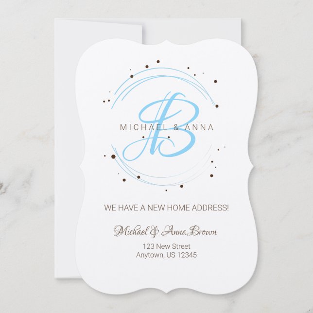 Neue Ankündigung Mit Monogramm (Vorderseite)