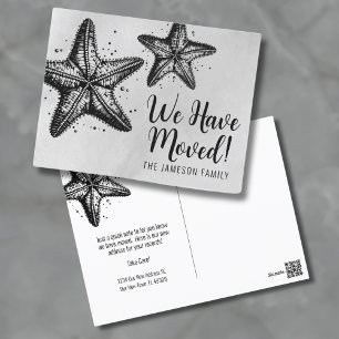 Neue Ankündigungskarte für das Verschieben von Adr Postkarte