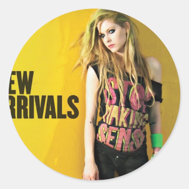 Neue Ankunft Runder Aufkleber (Vorderseite)