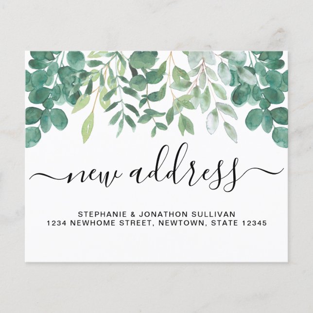 Neue Anschrift Eucalyptus Ankündigung (Vorderseite)