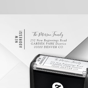 Neue Anschrift Familienname Schrift Rücksendeadres Permastempel